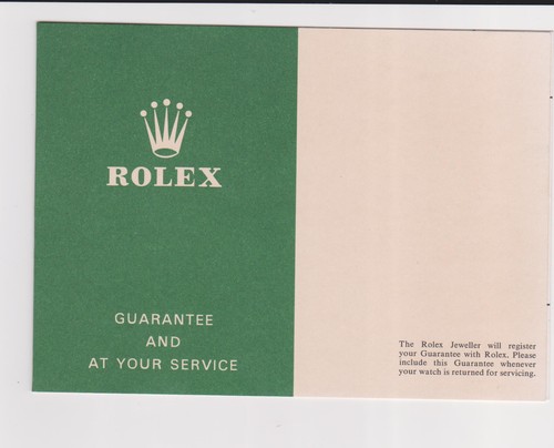 Rolex tudor garantee and - rolex,